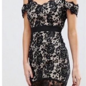Paper Dolls London- Vintage Black Lace Dress Size 8
